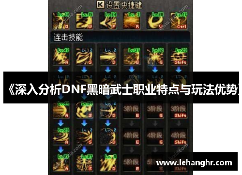 《深入分析DNF黑暗武士职业特点与玩法优势》